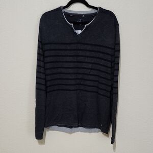 Buffalo David Bitton Black and Gray Long Sleeve Tee